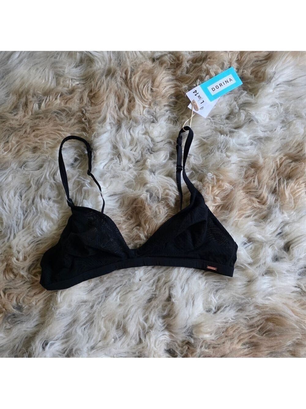 Dorina Black Lace Triangle Bralette